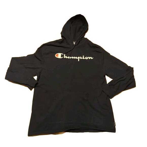 Champion Hoodie Sweatshirt Mens XL Extra Large Blue Pullover Lightweight - Picture 1 of 6
